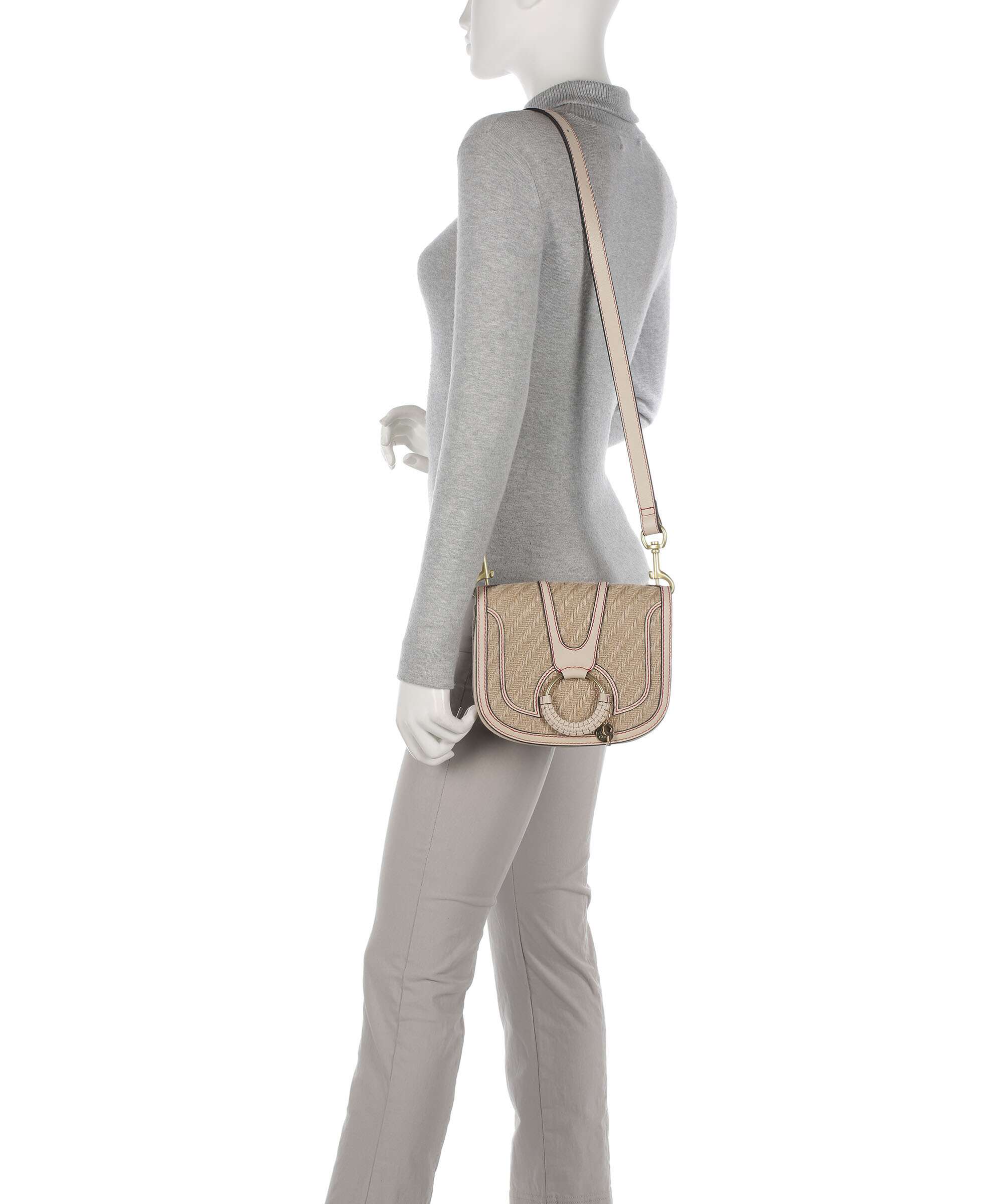 See by Chloé Hana Small Crossbody bag straw beige