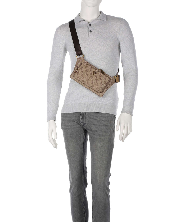 Guess Milano 4G Eco Belt bag beige/brown