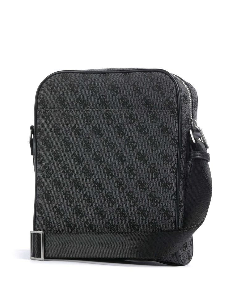 Guess Milano 4G Jacquard Stripe Crossbody bag coal/black