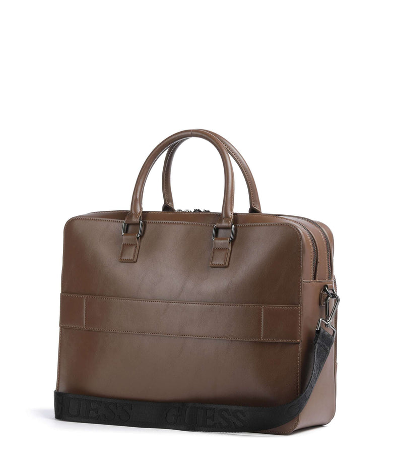 Guess Boston Briefcase dark oak