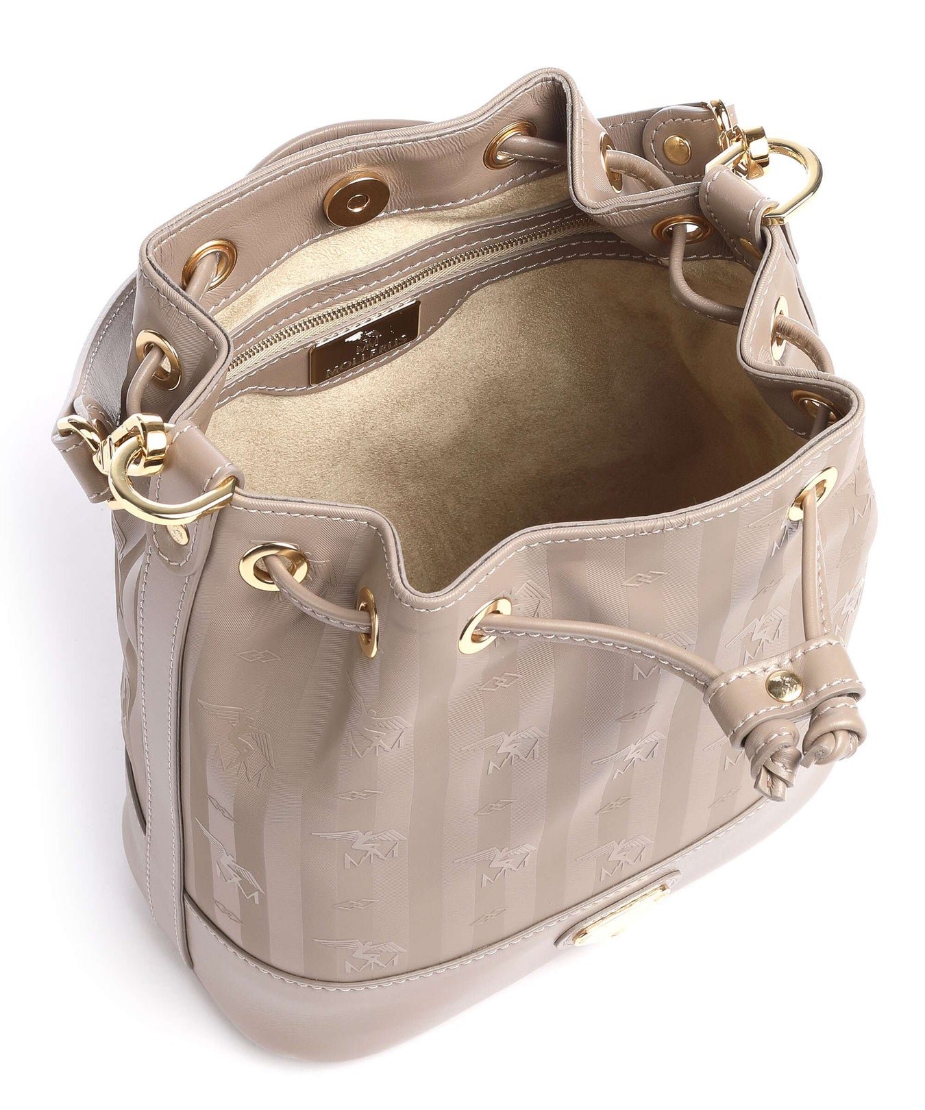 Maison Mollerus Vinerus Sion Bucket bag taupe