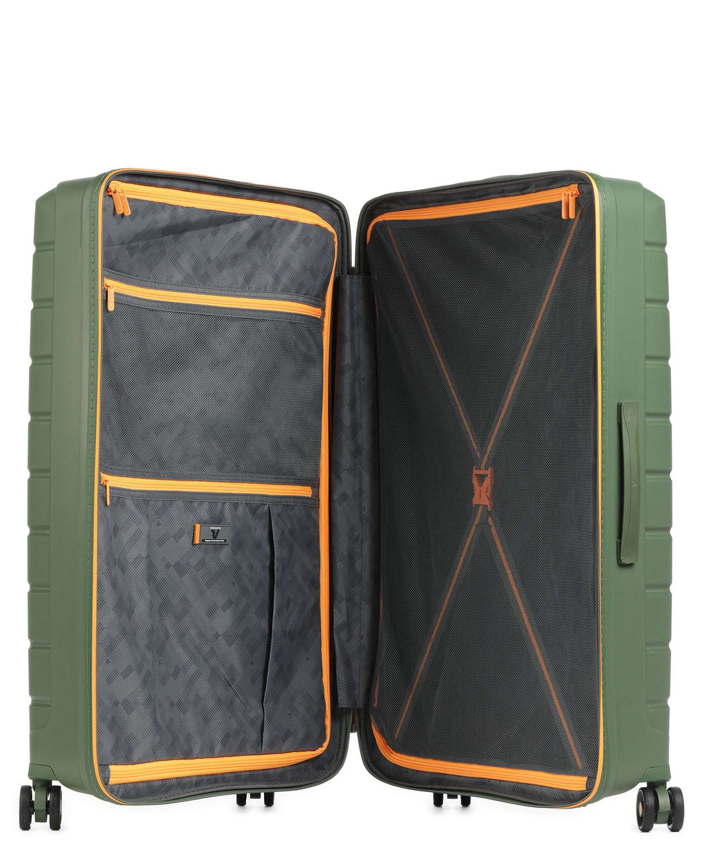 Roncato B-Flying Neon L Spinner (4 wheels) verde militare