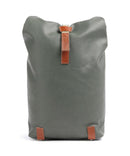 Brooks England Pickwick Cotton Canvas Small Sac à dos roll-top sage green/honey details