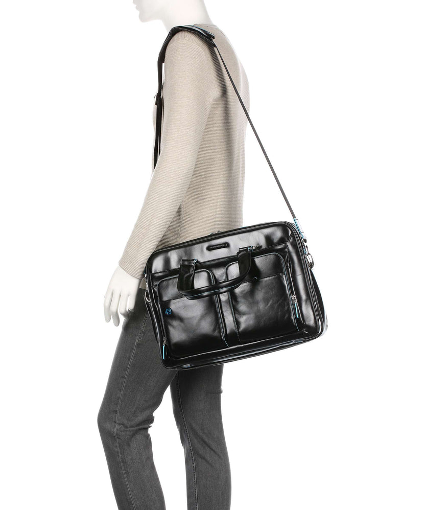 Piquadro Blue Square Briefcase nero
