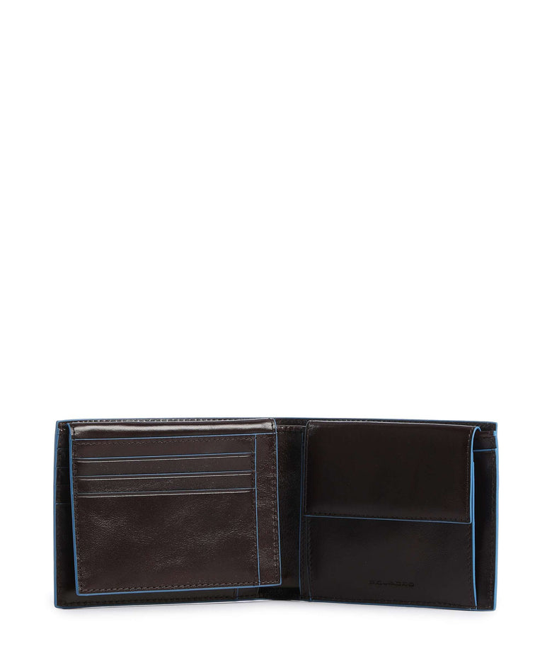 Piquadro Blue Square Wallet mahogany