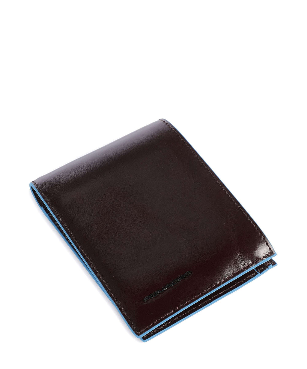 Piquadro Blue Square Wallet mahogany