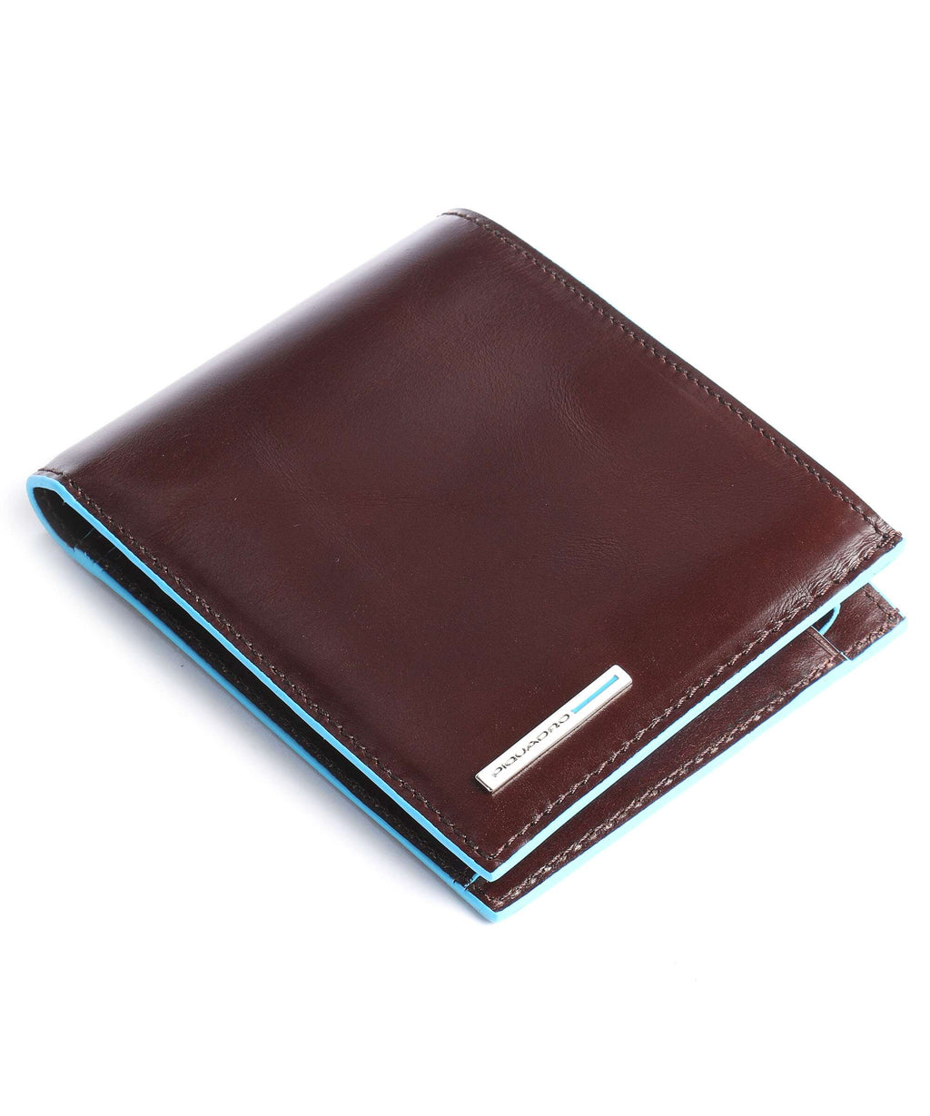 Piquadro Blue Square Wallet mahogany