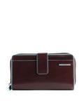 Piquadro Blue Square Wallet mahogany