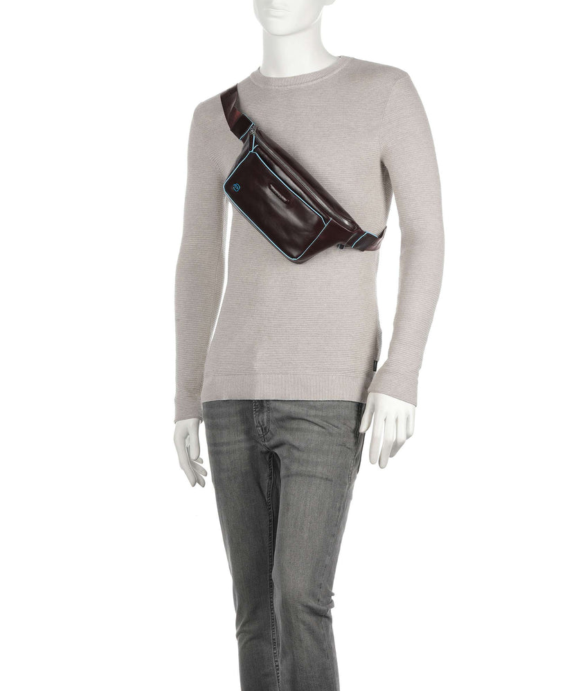 Piquadro Blue Square Fanny pack mahogany