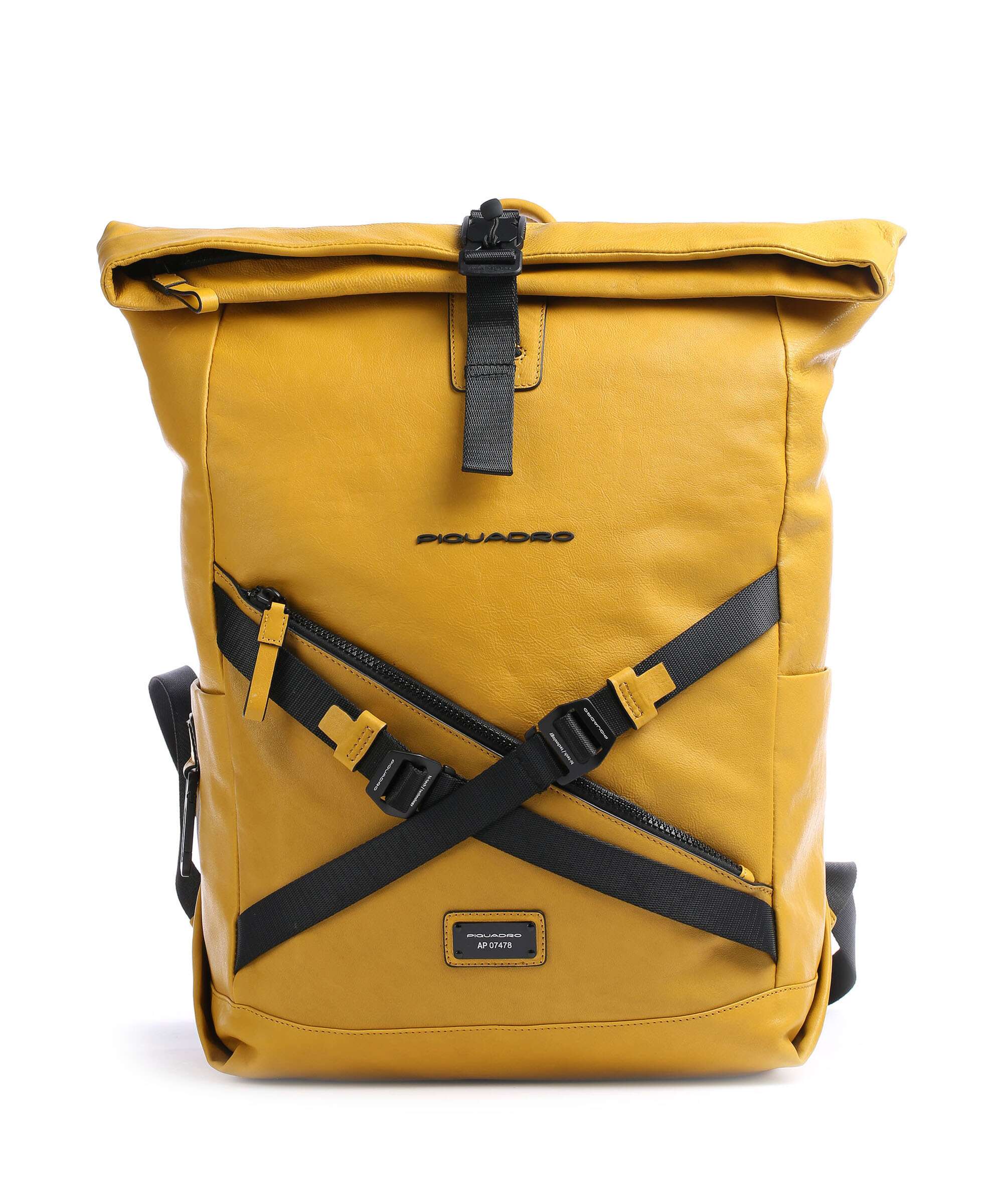 Piquadro Harper Rolltop backpack yellow