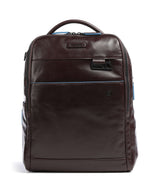 Piquadro Blue Square Revamp RFID Sac à dos d'ordinateur mahogany