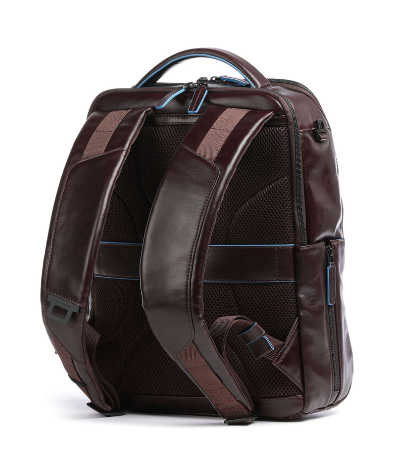 Piquadro Blue Square Revamp Laptop backpack mahogany