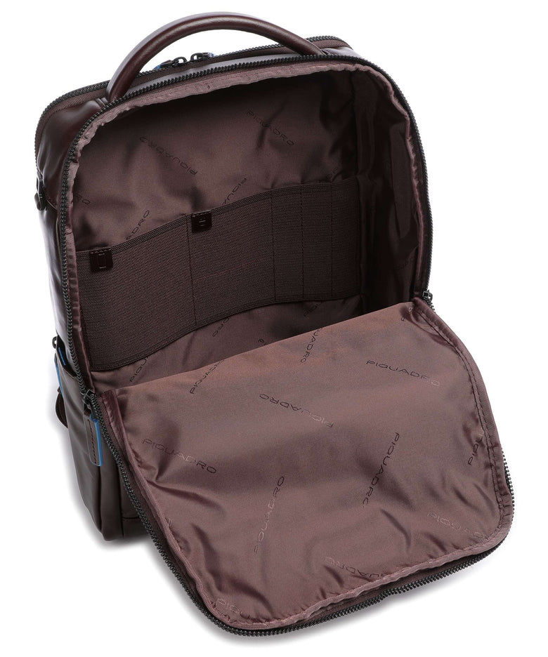 Piquadro Blue Square Revamp Laptop backpack mahogany