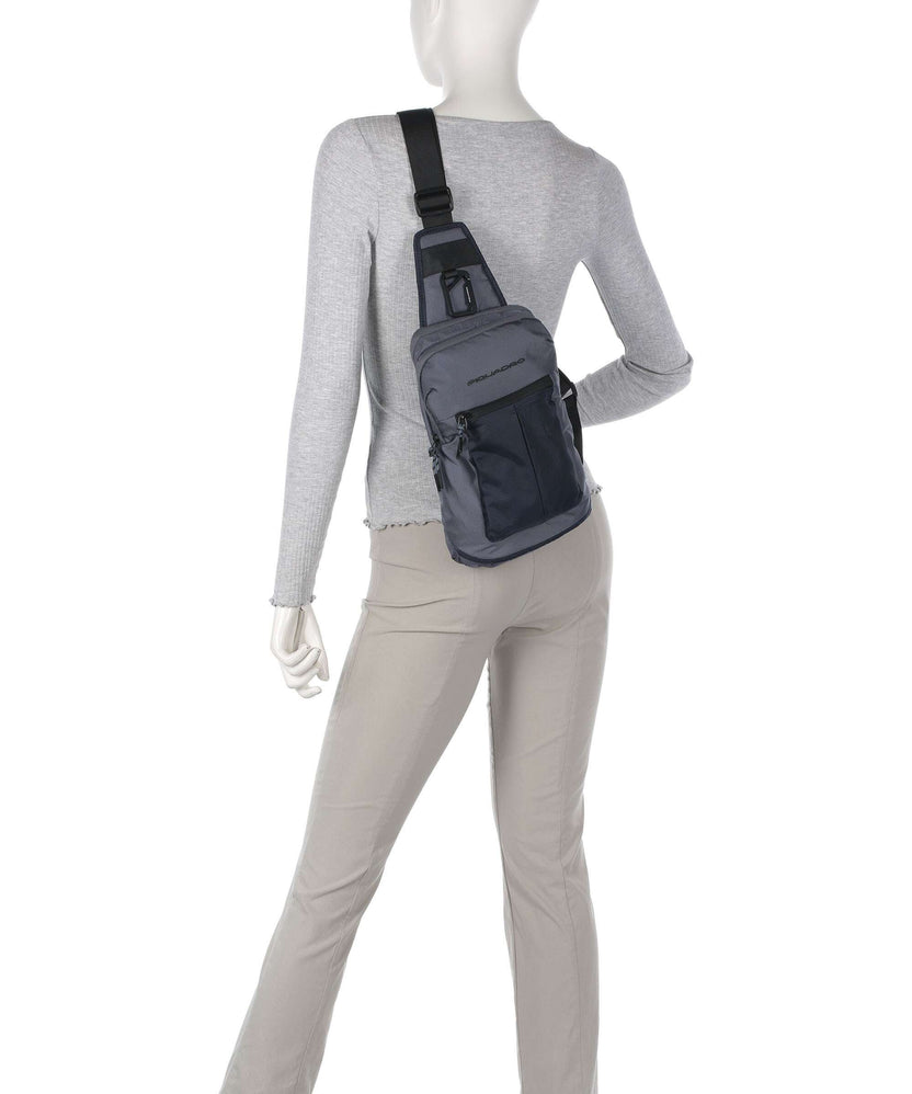 Piquadro Arne Sling bag blu nebbia