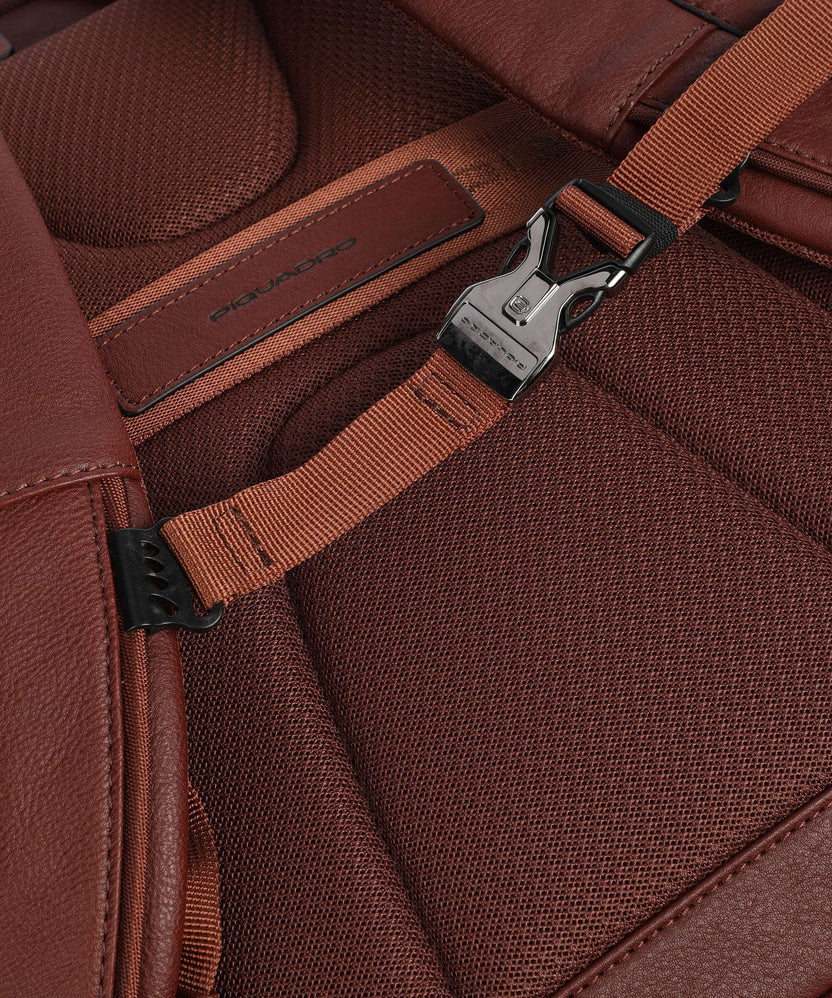 Piquadro Black Square Backpack tabacco