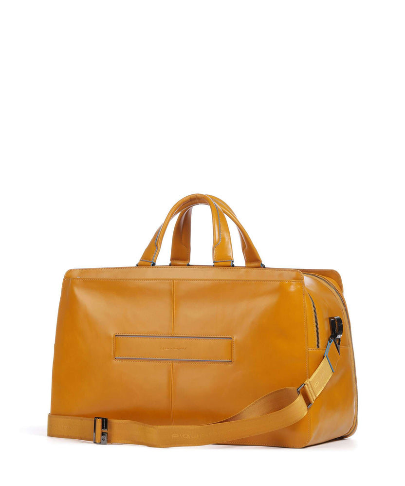Piquadro Blue Square Weekend bag giallo zafferano