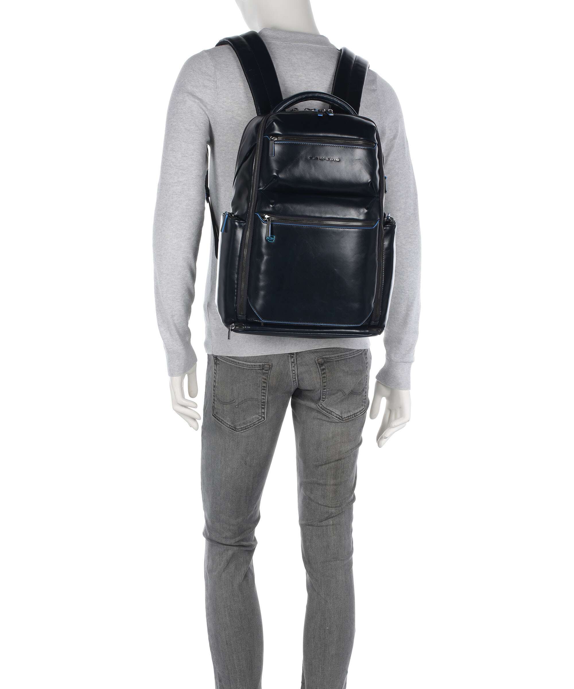 Piquadro Blue Square Backpack blu notte