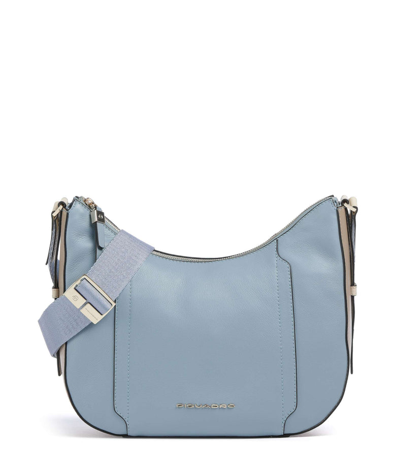 Piquadro W92 Crossbody bag light blue/beige