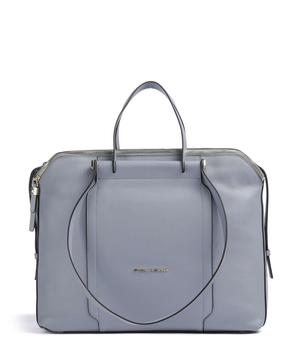 Piquadro W92T Tote bag light blue