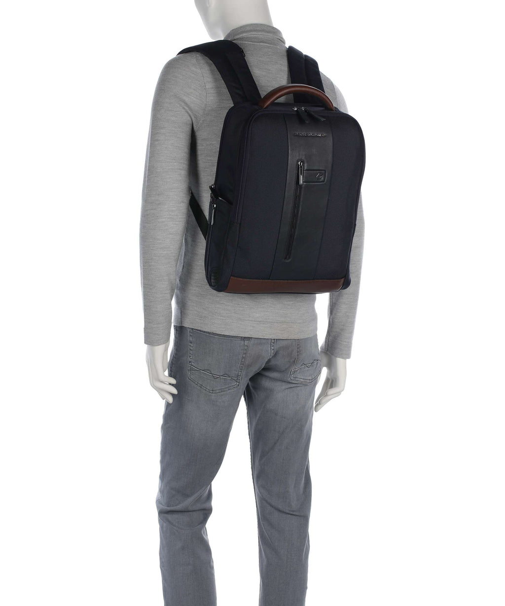 Piquadro Brief 2 Backpack blue/cognac