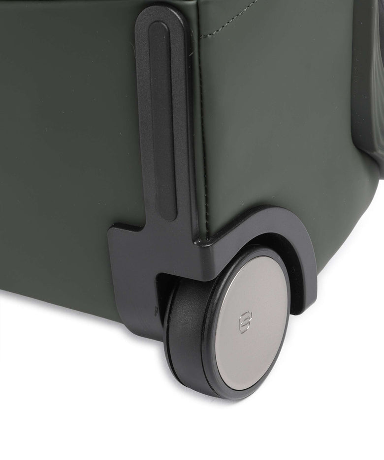 Piquadro Corner Backpack with wheels sage green