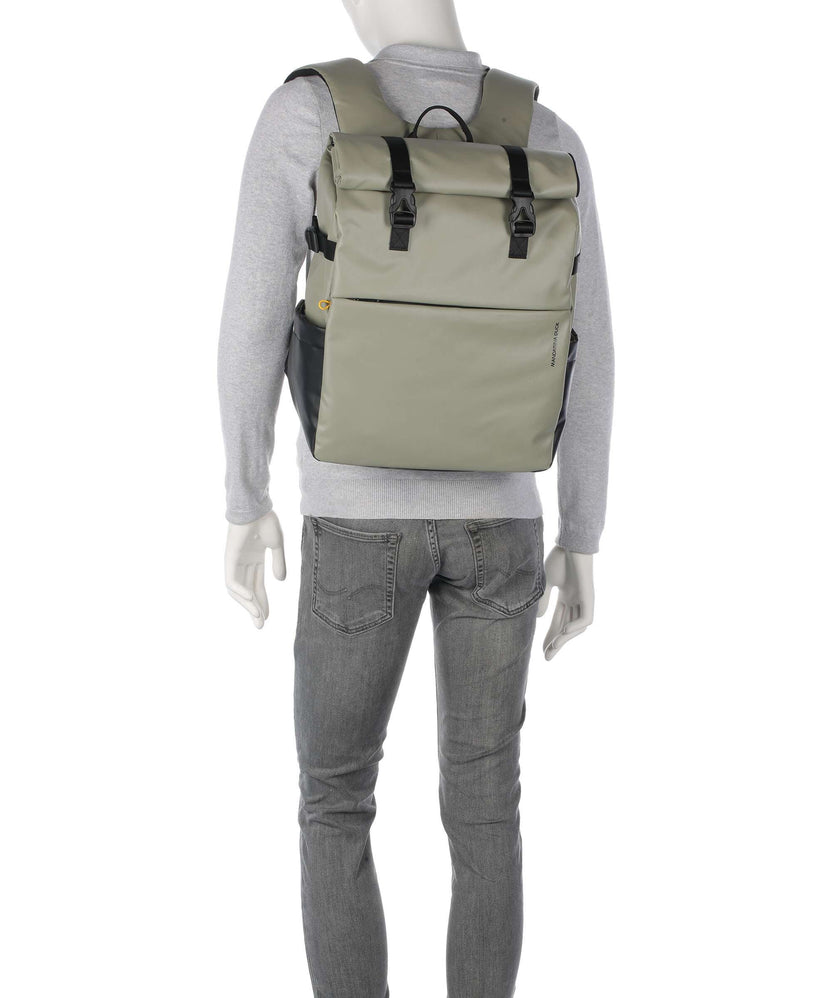 Mandarina Duck Eco Coated Laptop backpack mud