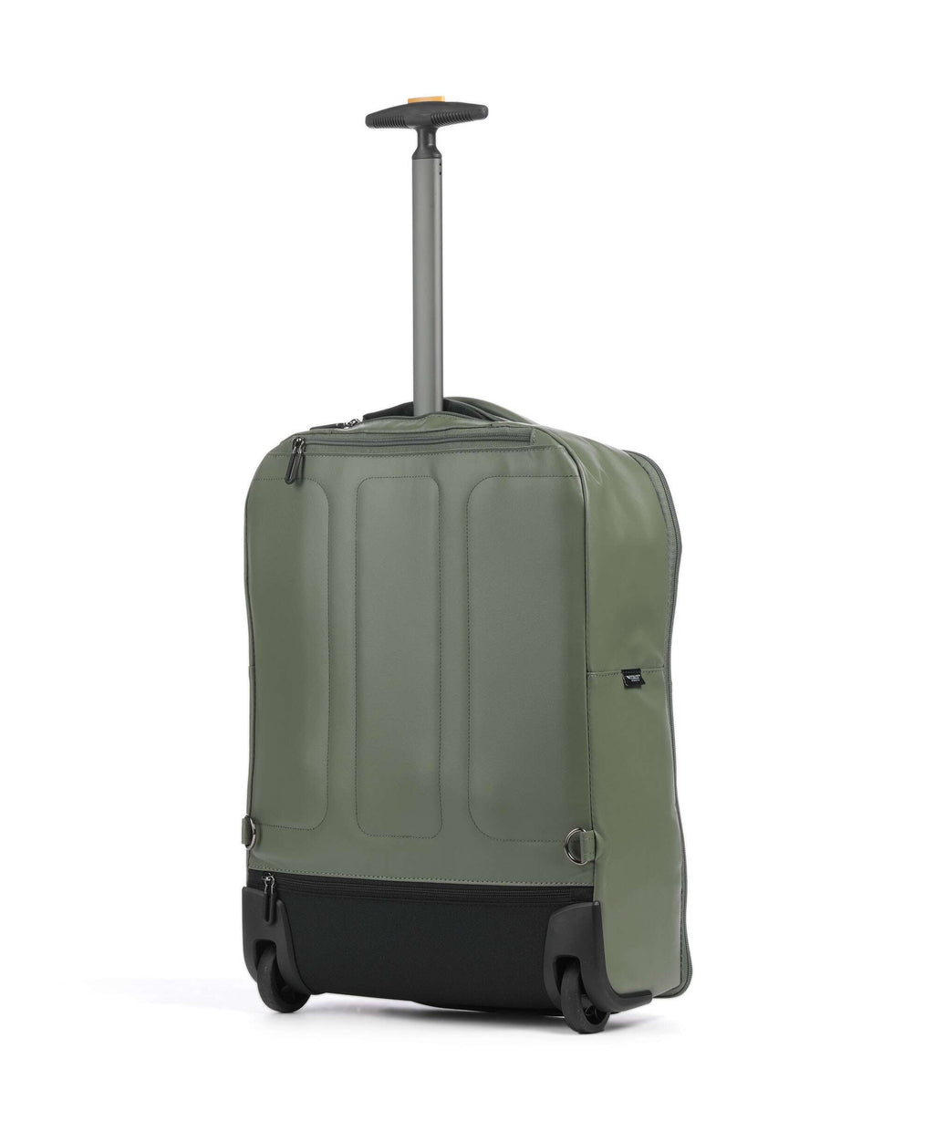 Mandarina Duck Eco Coated Backpack with wheels pine green