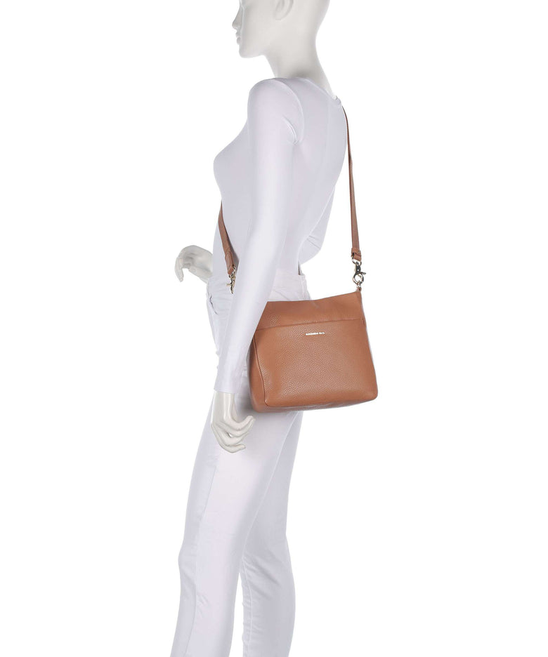 Mandarina Duck Mellow Leather Crossbody bag pecan nut