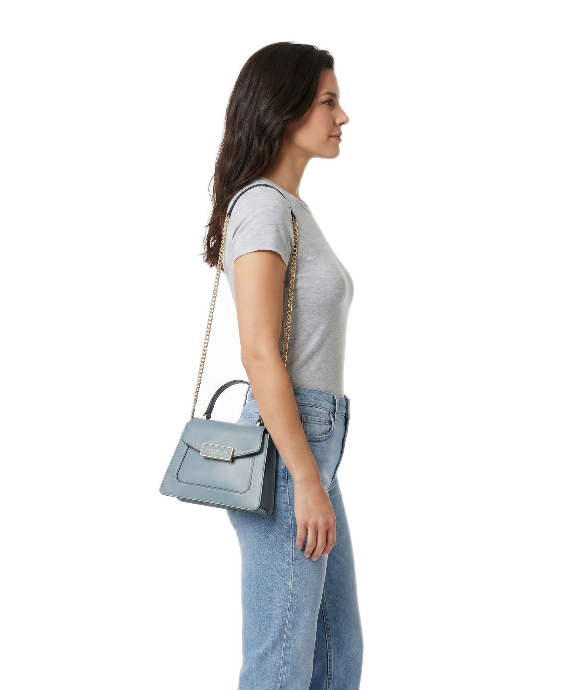 The Bridge Ginevra Handbag baby blue/oro