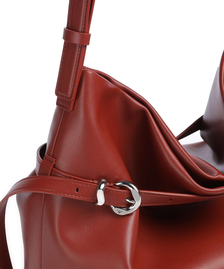 Emporio Armani Deva M Bucket bag brandy