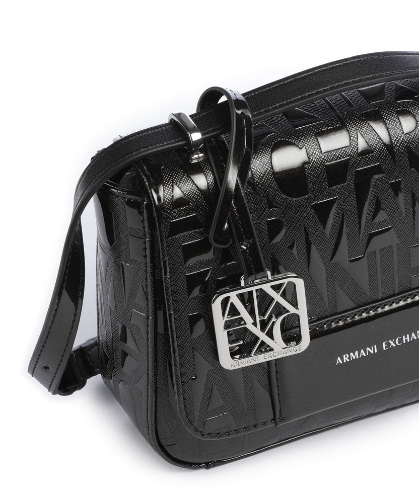 Armani Exchange Liz Patent Crossbody bag black