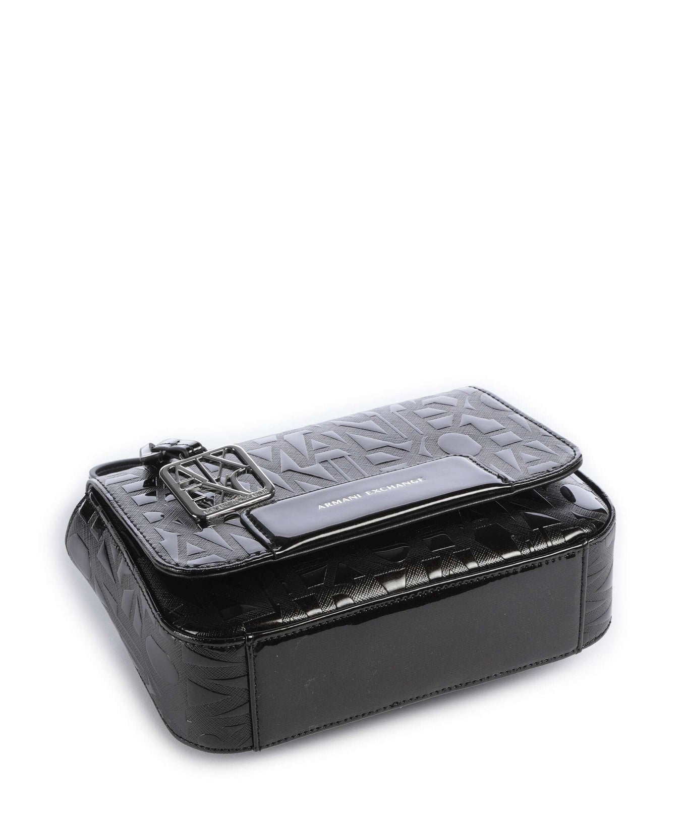 Armani Exchange Liz Patent Crossbody bag black