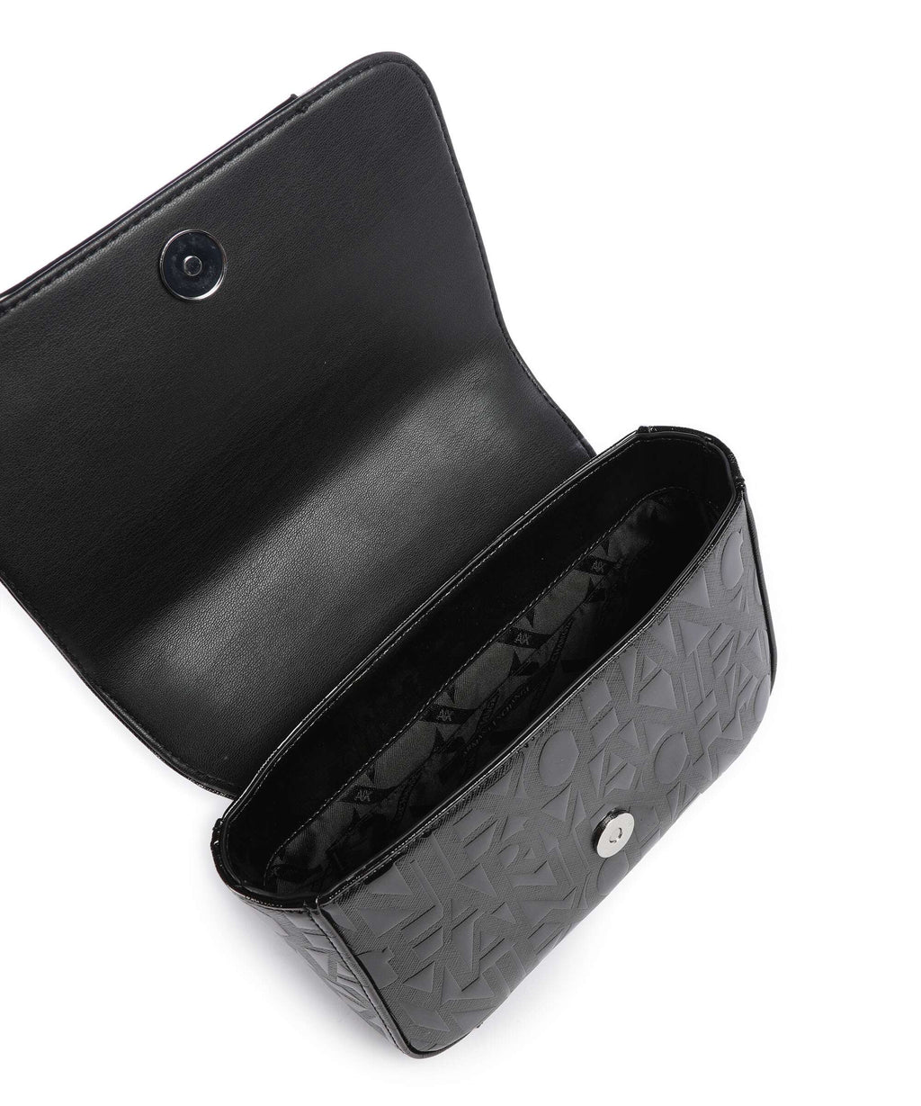 Armani Exchange Liz Patent Crossbody bag black