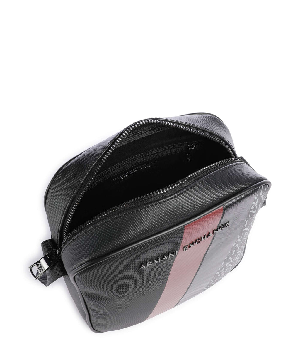 Armani Exchange Dylan Crossbody bag black/pomegranate/black shiny