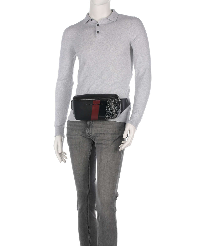 Armani Exchange Dylan Belt bag black/pomegranate/black shiny