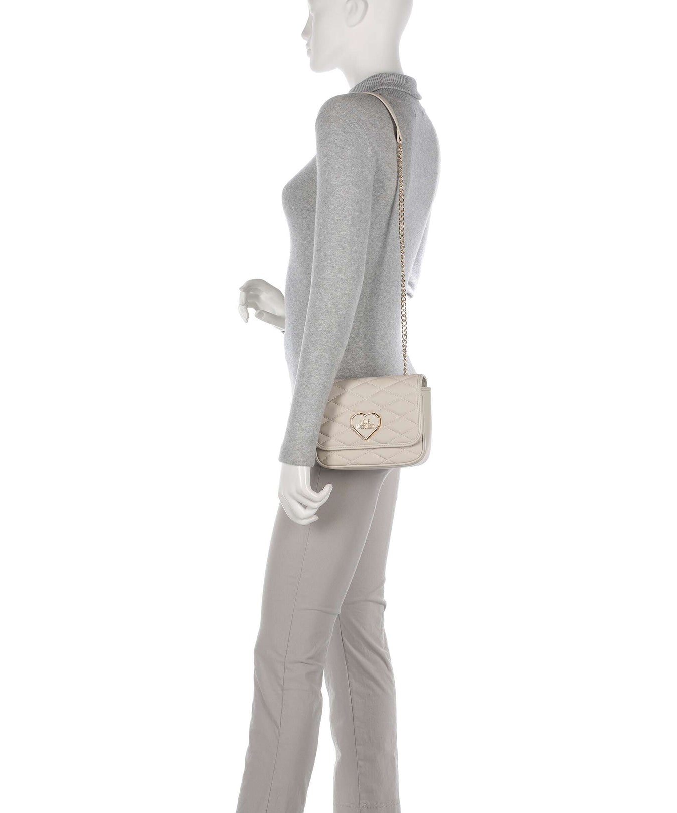 Love Moschino Romantic Crossbody bag avorio