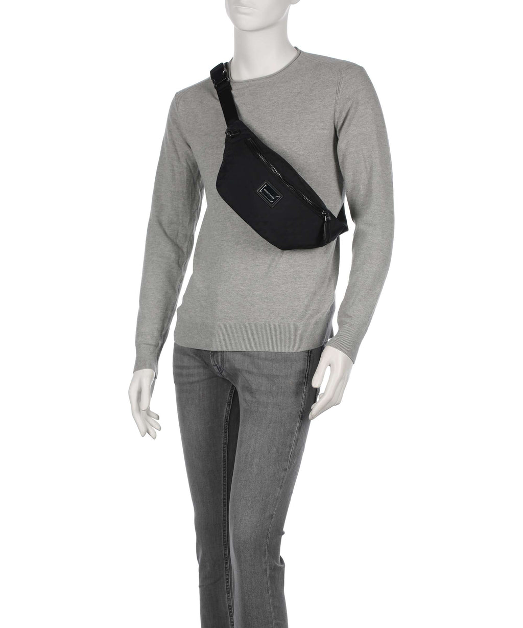 Emporio Armani Eagle All Over Belt bag black beauty