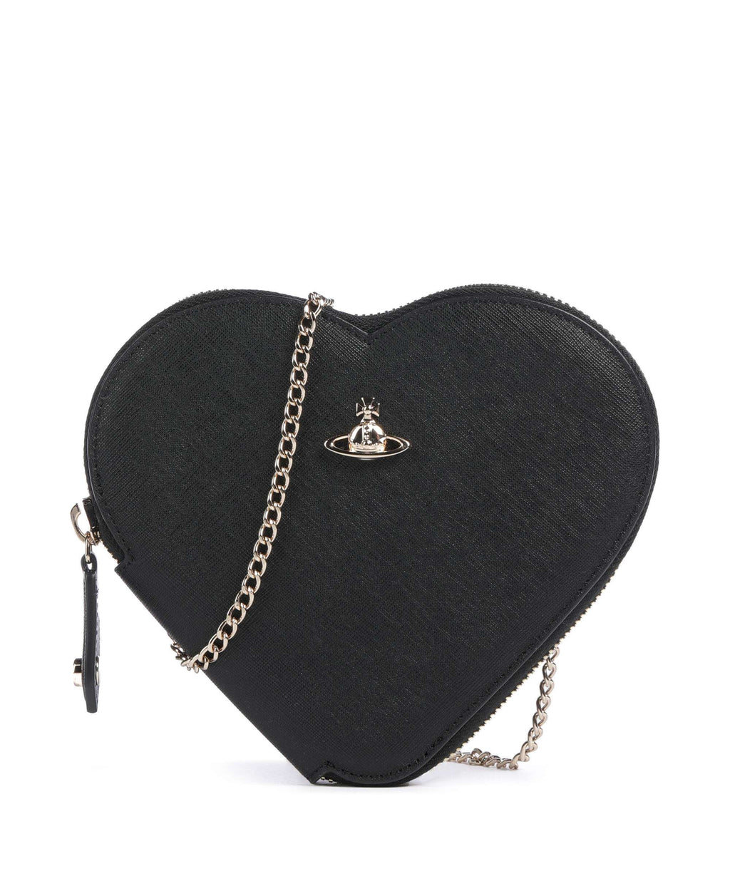 Vivienne Westwood Saffiano Heart Crossbody bag black