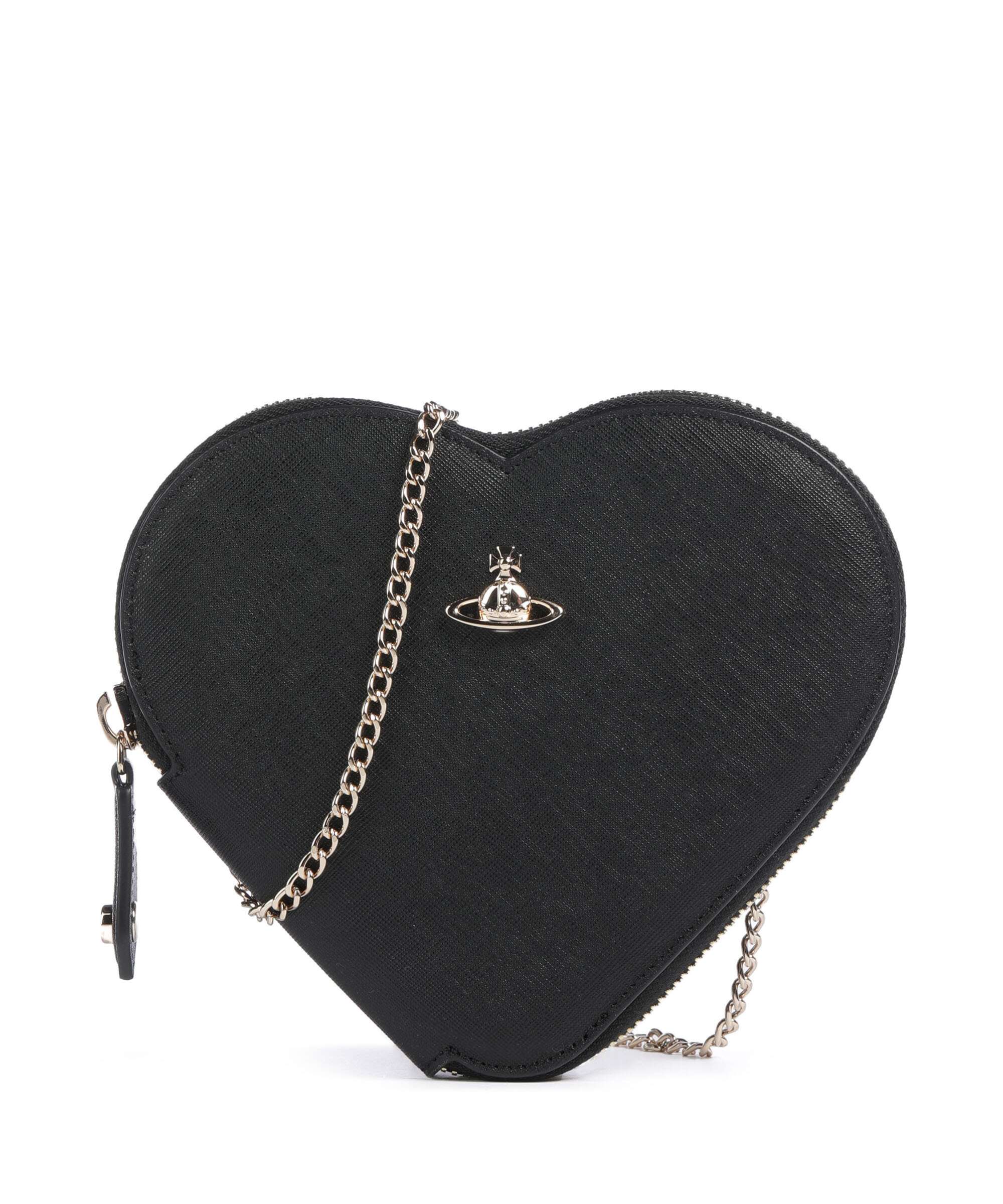 Vivienne Westwood Saffiano Heart Crossbody bag black
