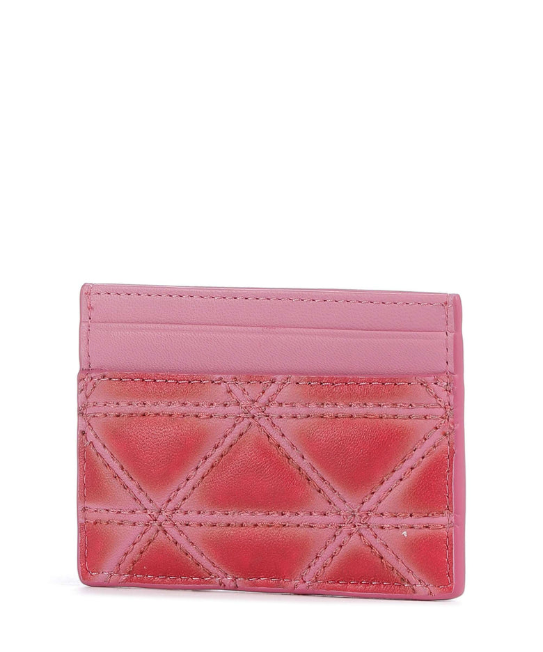 Vivienne Westwood Quilted Nappa Print Credit card holder pink/red