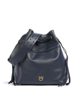 Pinko Secchiello Classic Bucket bag blu indaco ombroso/antique gold