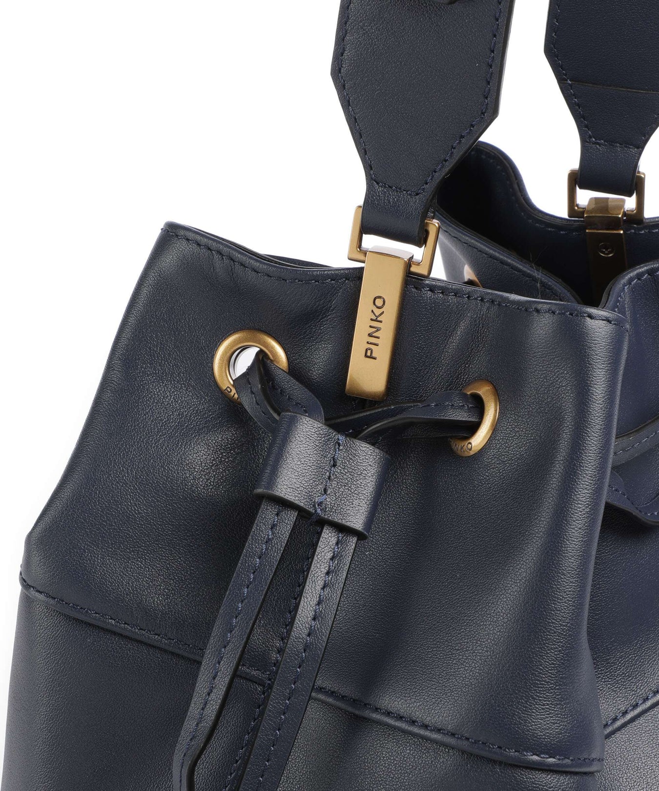 Pinko Secchiello Classic Bucket bag blu indaco ombroso/antique gold