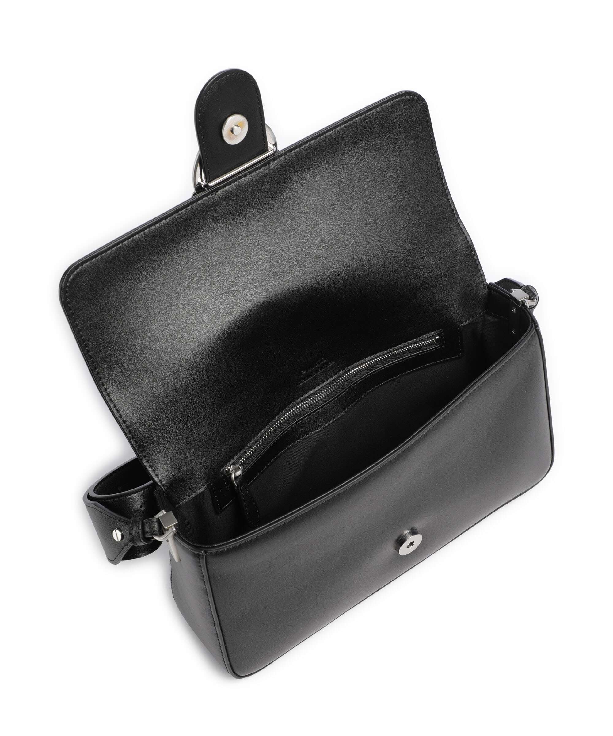 Pinko Love One Classic Slouchy Shoulder bag nero limousine/matt silver