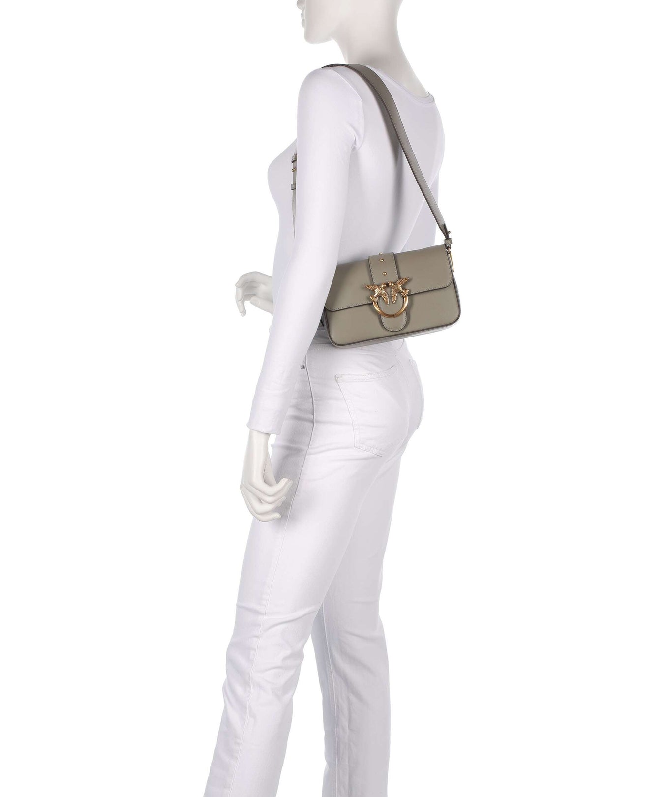 Pinko Love One Mini Slouchy Shoulder bag noce/antique gold