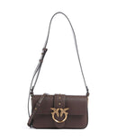 Pinko Love One Mini Slouchy Sac porté épaule marrone castano/antique gold