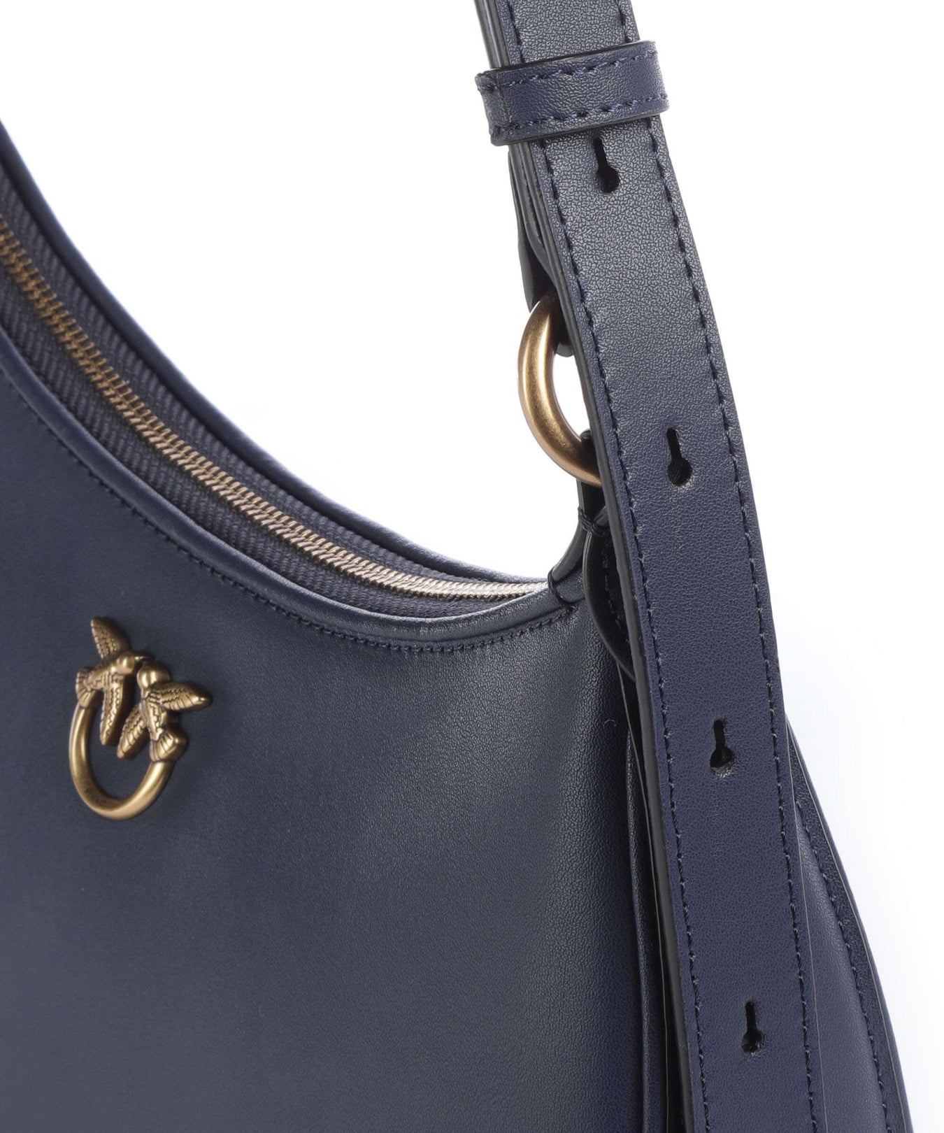 Pinko Half Moon Mini Shoulder bag blu indaco ombroso/antique gold