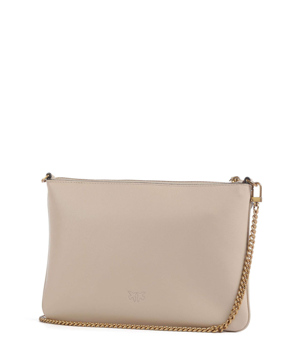Pinko Flat Classic Crossbody bag beige/grigio fumo/antique gold