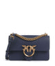 Pinko Love One Mini Shoulder bag blu indaco ombroso/antique gold