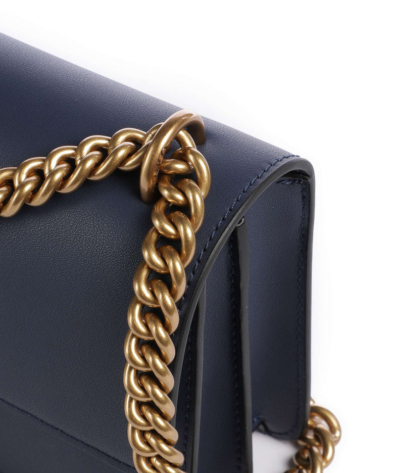 Pinko Love One Mini Shoulder bag blu indaco ombroso/antique gold