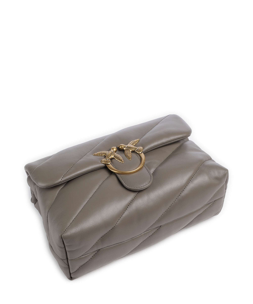 Pinko Love Puff Classic Shoulder bag grigio asfalto/antique gold